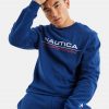 NAUTICA COMPETITION AWQ MENS NCR COLLIER CREW SWEATSHIRT NAVY ECOMM A x@x